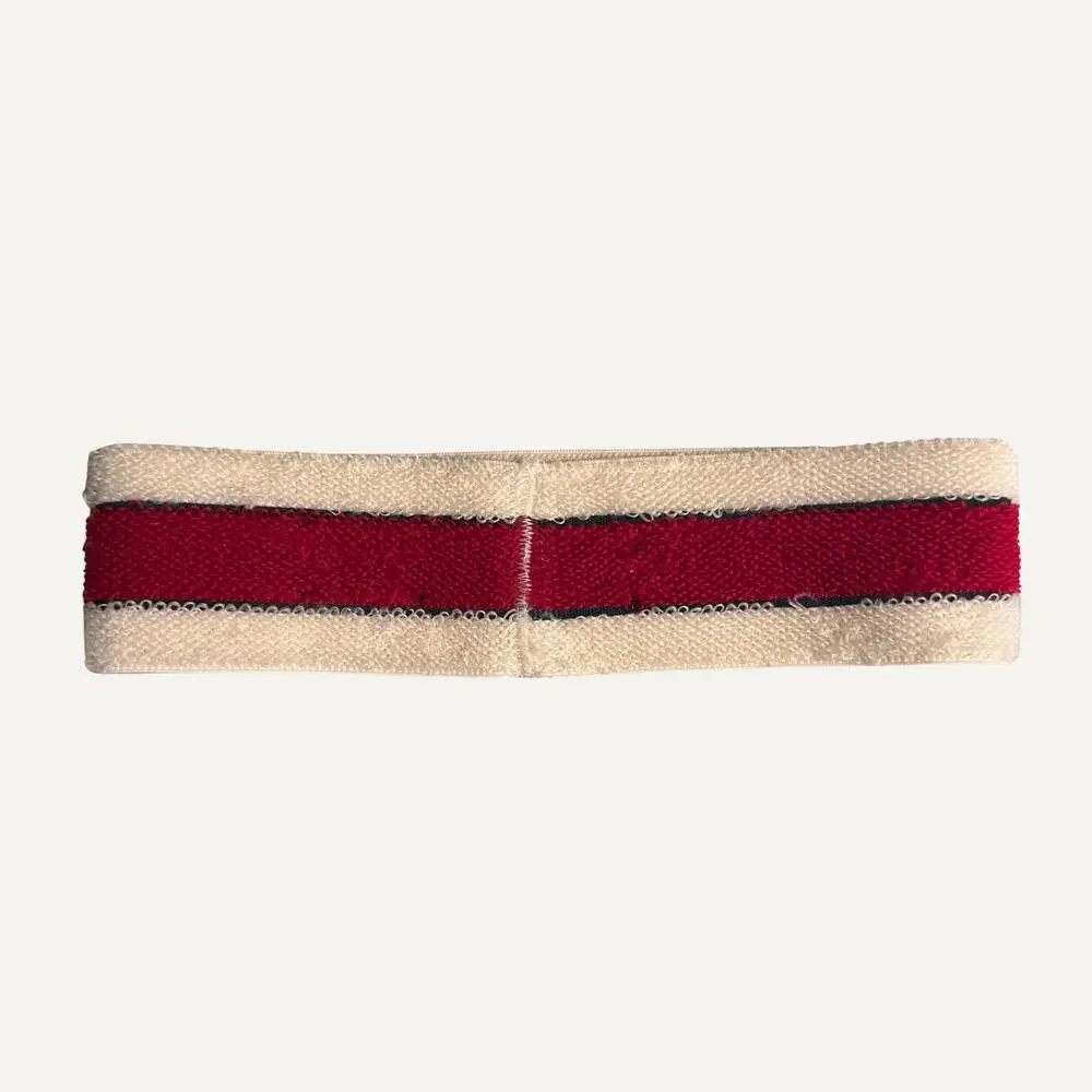 Gucci Elastic Logo Sweatband Headband White Red Striped One Size